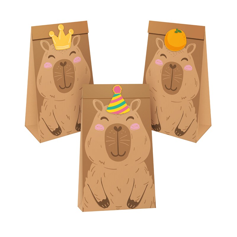 Capybara Mitgebsel-Tüten 6er-Pack