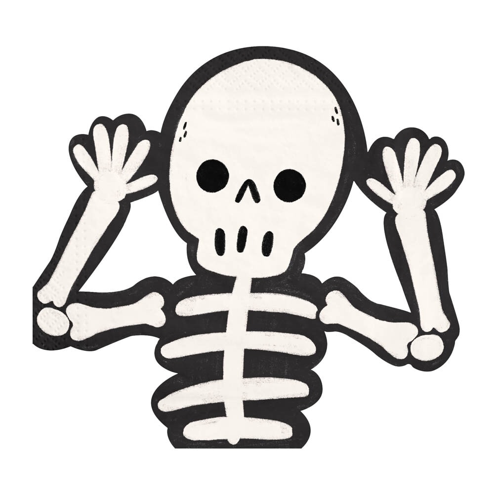 Spooky Friends Servietten Skelett 12er-Pack