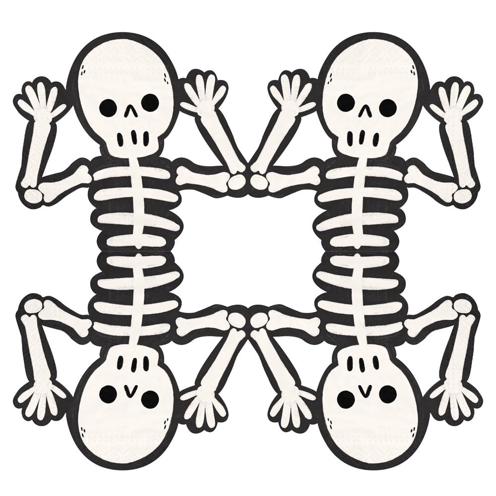 Spooky Friends Servietten Skelett 12er-Pack