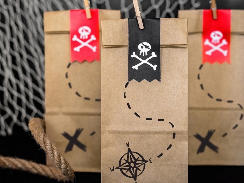 Piraten Party - Geschenktüten aus Papier 6er Pack