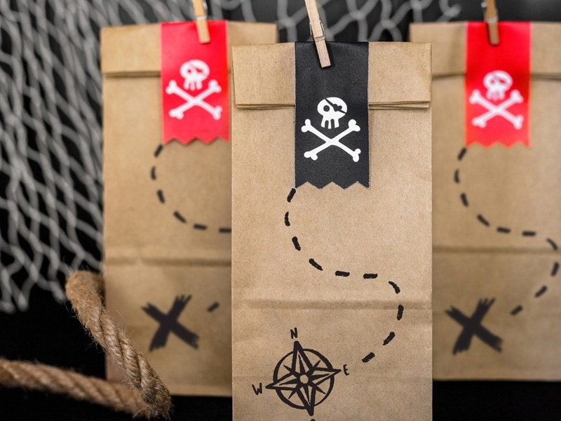 Piraten Party - Geschenktüten aus Papier 6er-Pack