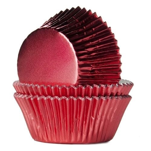 Muffinförmchen - Folie Rot 24er Pack