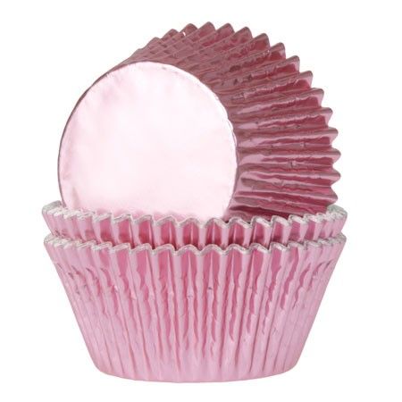 Muffinförmchen Mini - Folie Hellrosa 36er-Pack