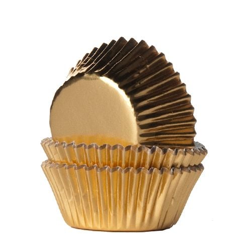 Muffinförmchen Mini - Goldfolie 36er Pack