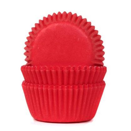 Muffinförmchen Mini - Rot 60er-Pack