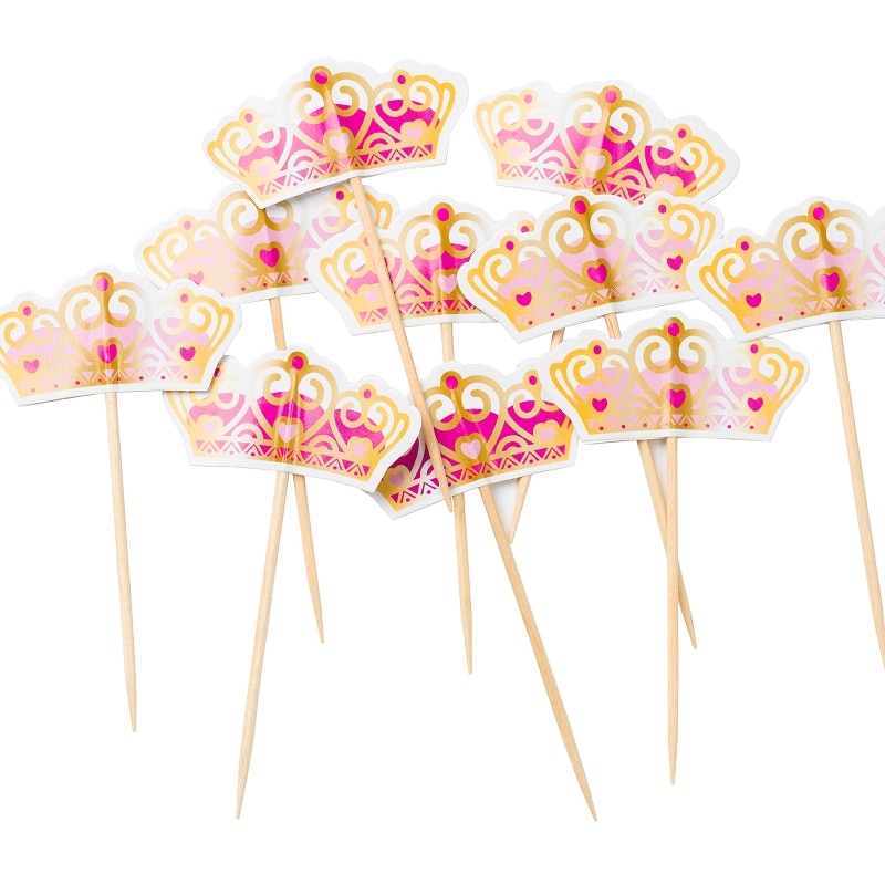Prinzessinnenkrone - Cupcake Topper 10er Pack