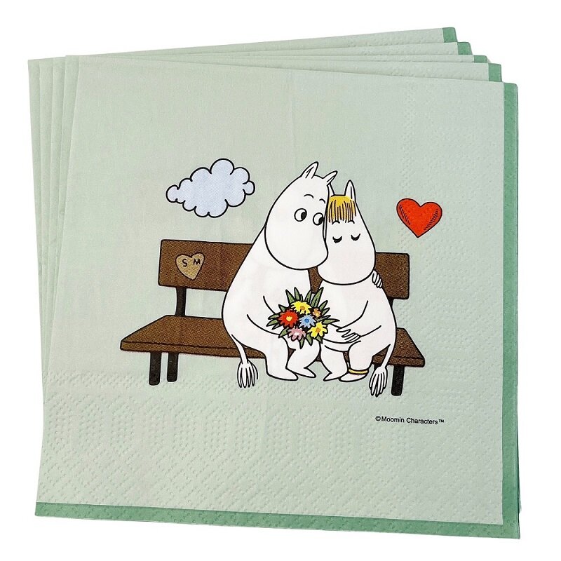 Mumin - Servietten in Grüntönen 16er-Pack
