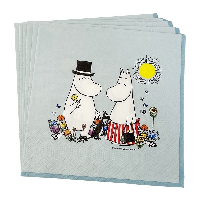 Mumin - Servietten in Blautönen 16er-Pack