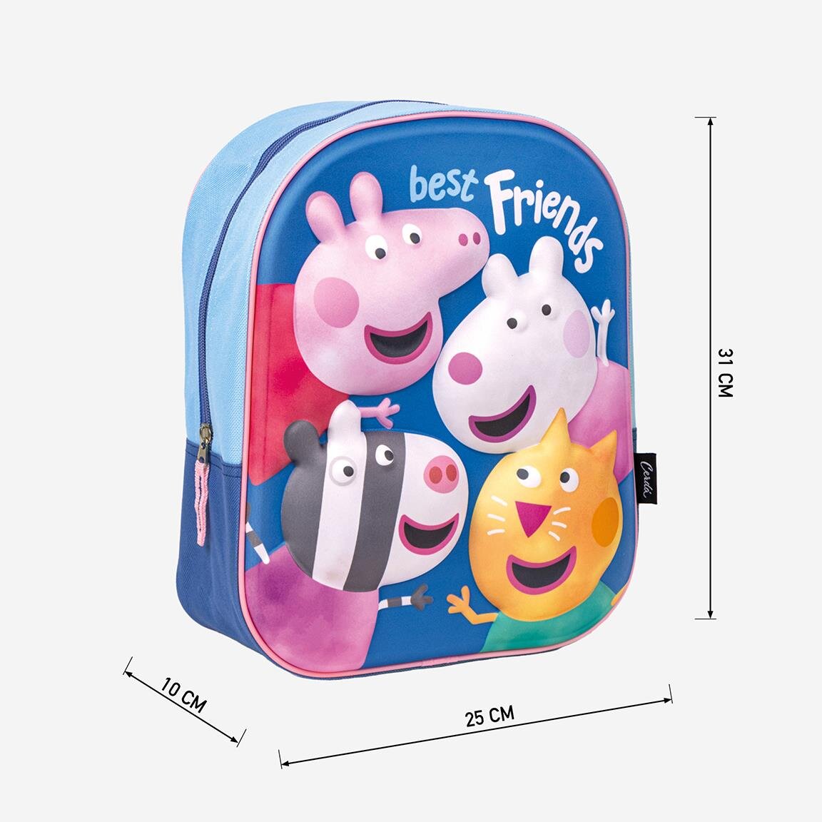 Rucksack Peppa Wutz 3D Kindergröße