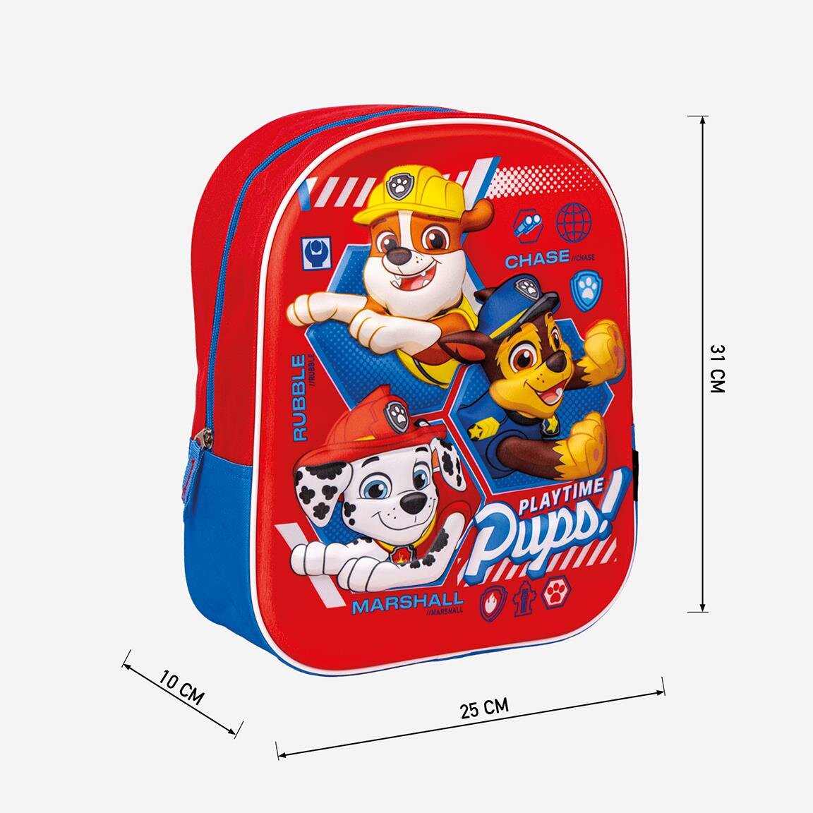 Rucksack Paw Patrol Welpen Kindergröße 3D