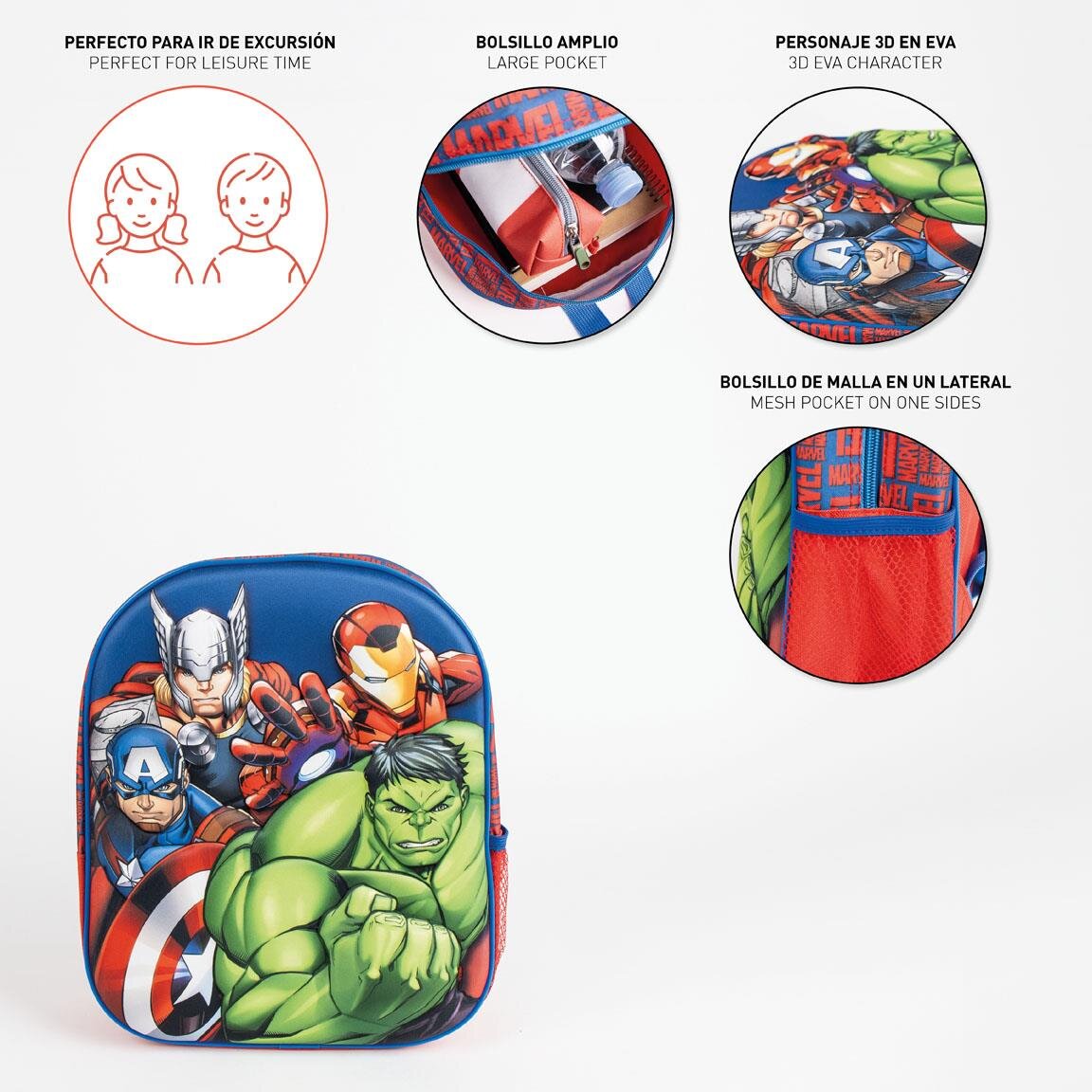 Avengers Kinderrucksack mit 3D-Effekt