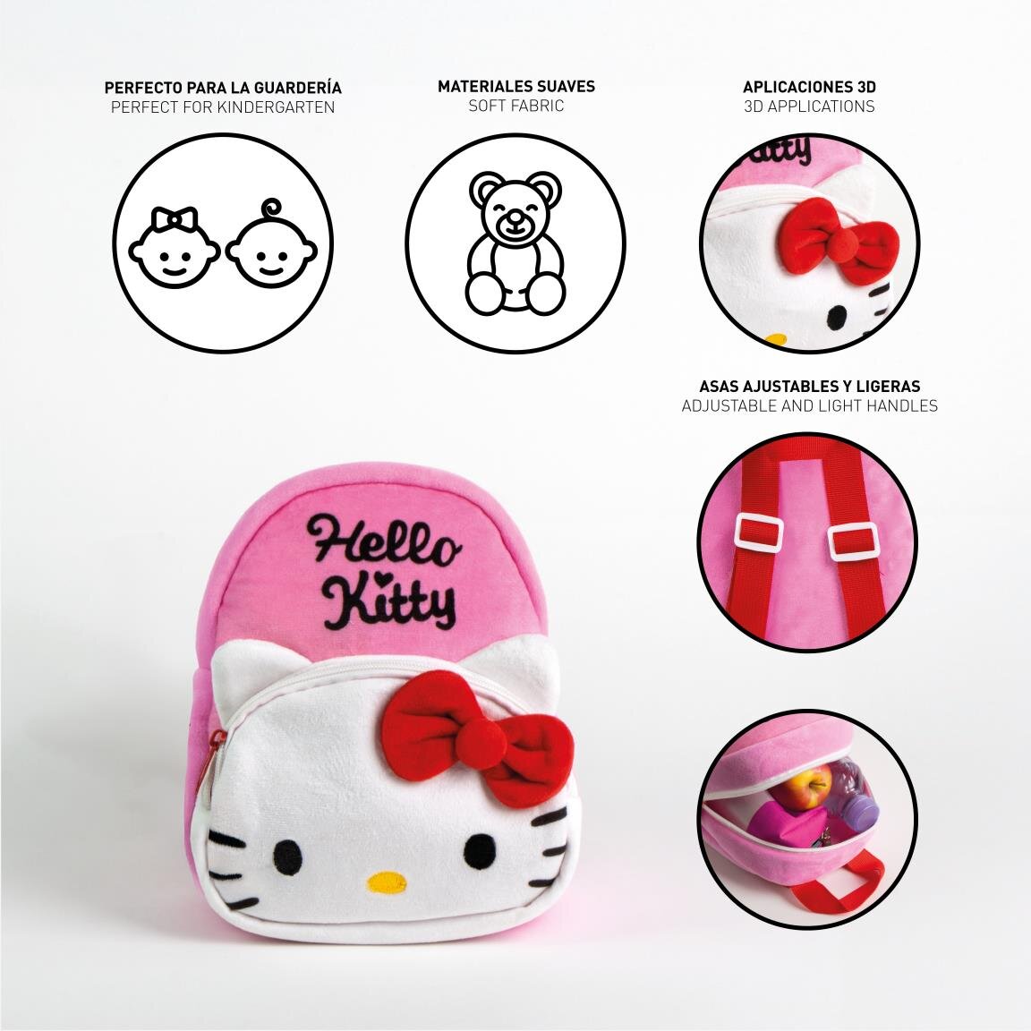 Hello Kitty Kinderrucksack aus Plüsch