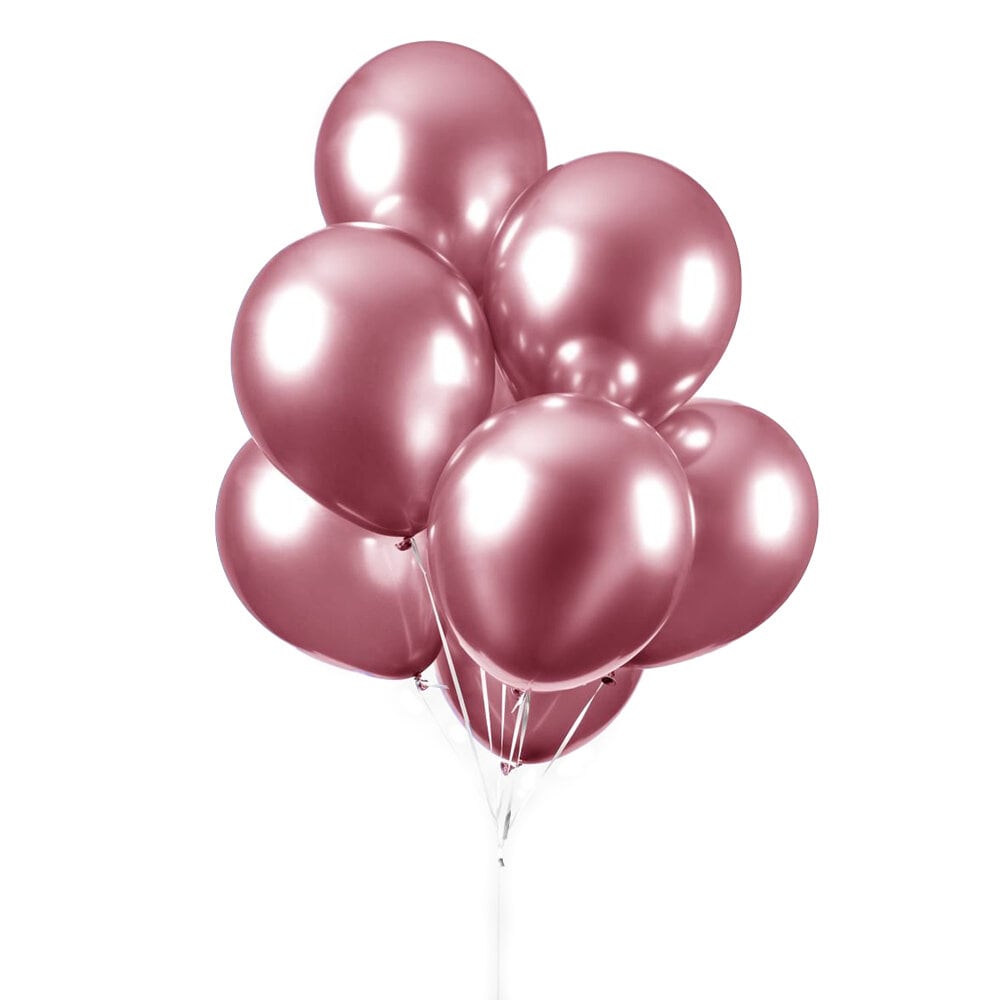 Luftballons - Rosa Chrom 10er Pack