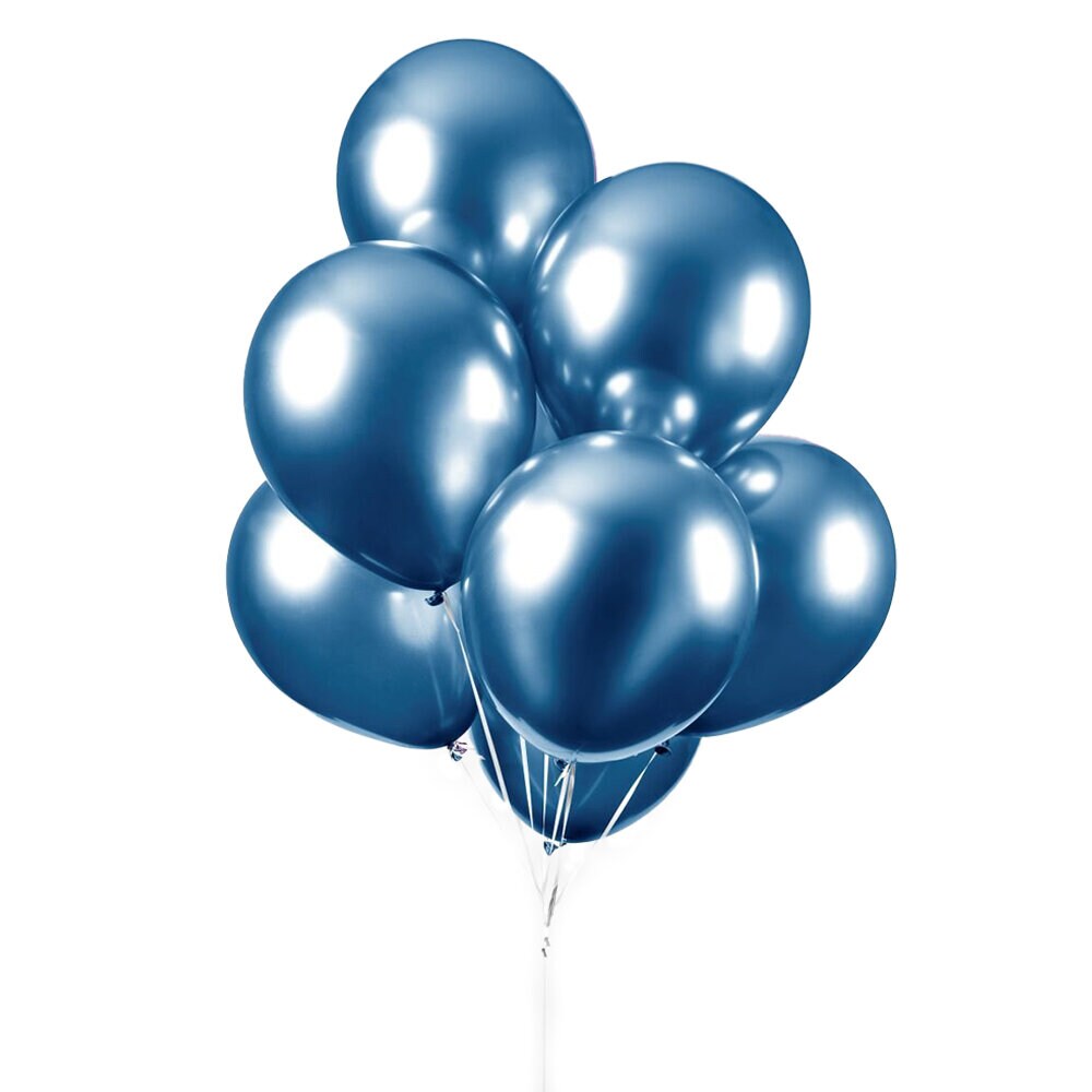 Luftballons - Blau Chrom 10er-Pack