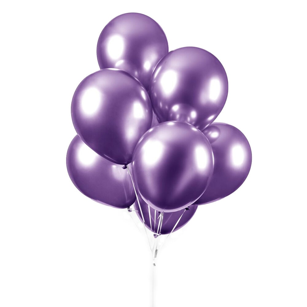 Luftballons - Lila Chrom 10er Pack