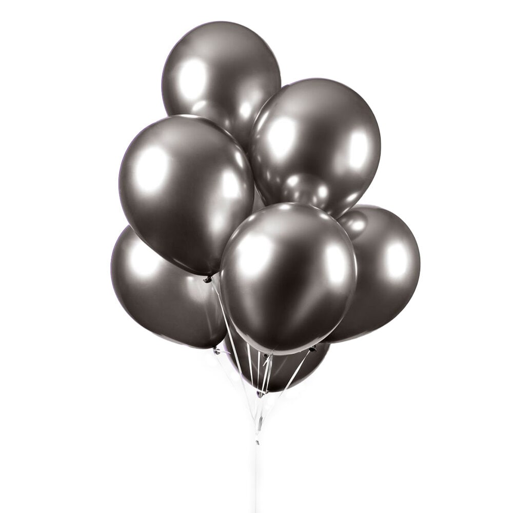 Luftballons - Space Gray Chrom 10er Pack