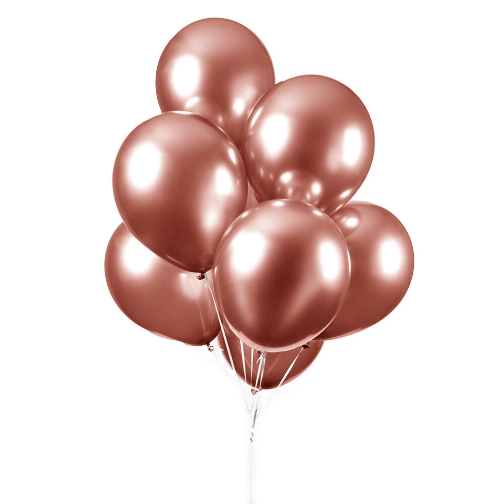 Luftballons - Kupfer Chrom 10er Pack