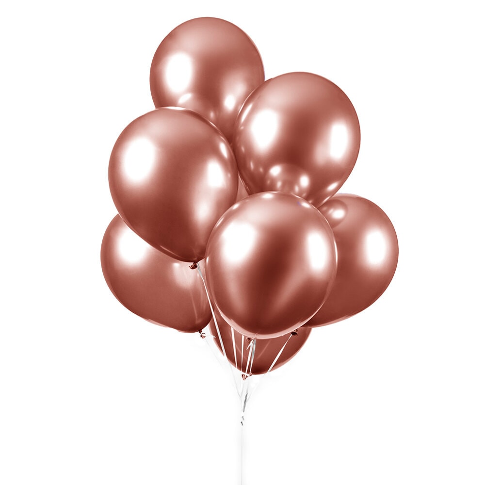 Luftballons - Kupfer Chrom 10er-Pack