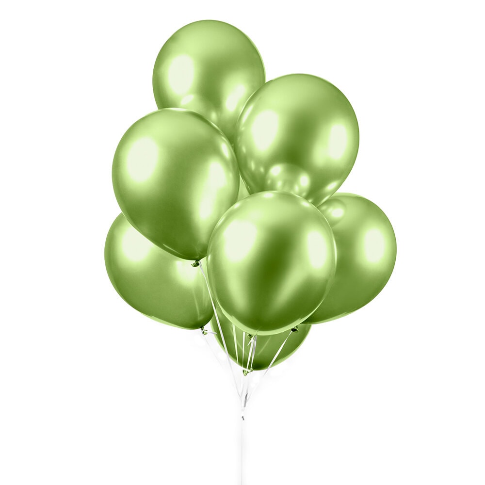 Luftballons - Hellgrün Chrom 10er Pack
