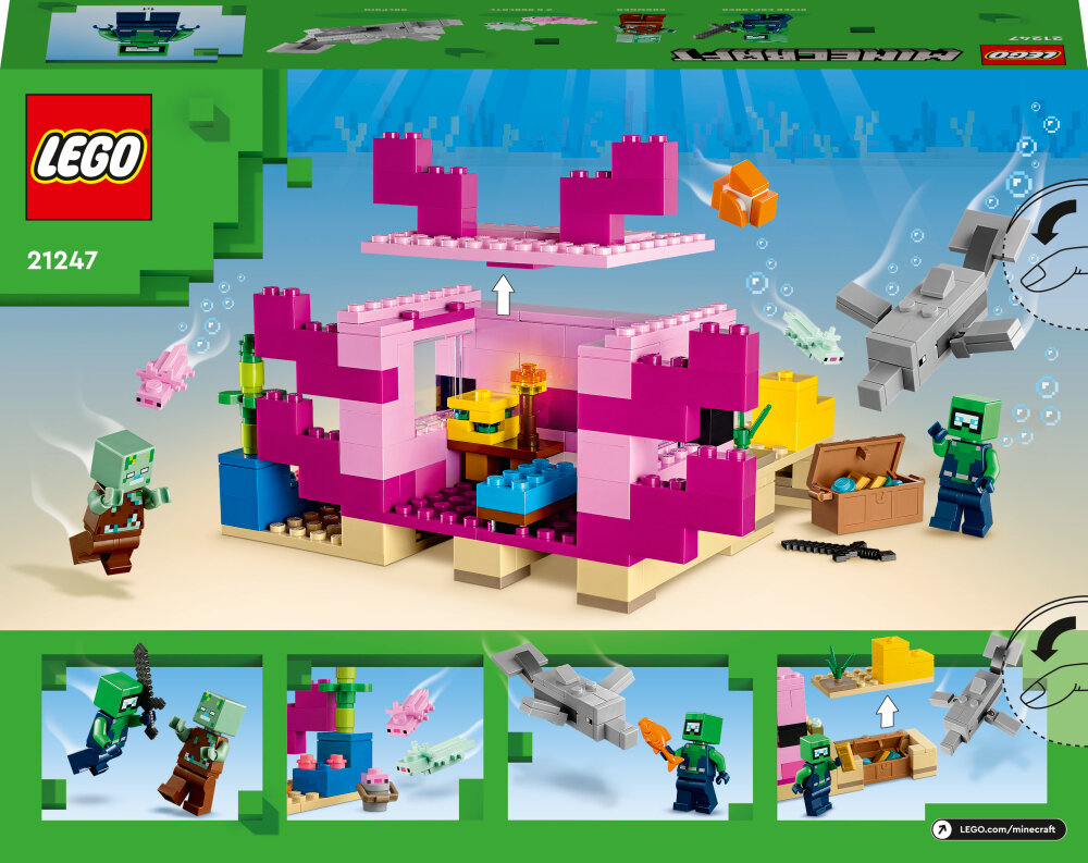 LEGO Minecraft - Das Axolotl-Haus 7+