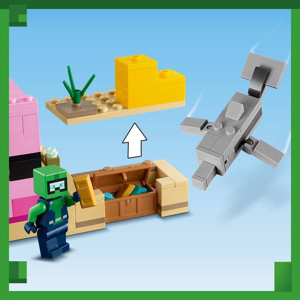 LEGO Minecraft - Das Axolotl-Haus 7+