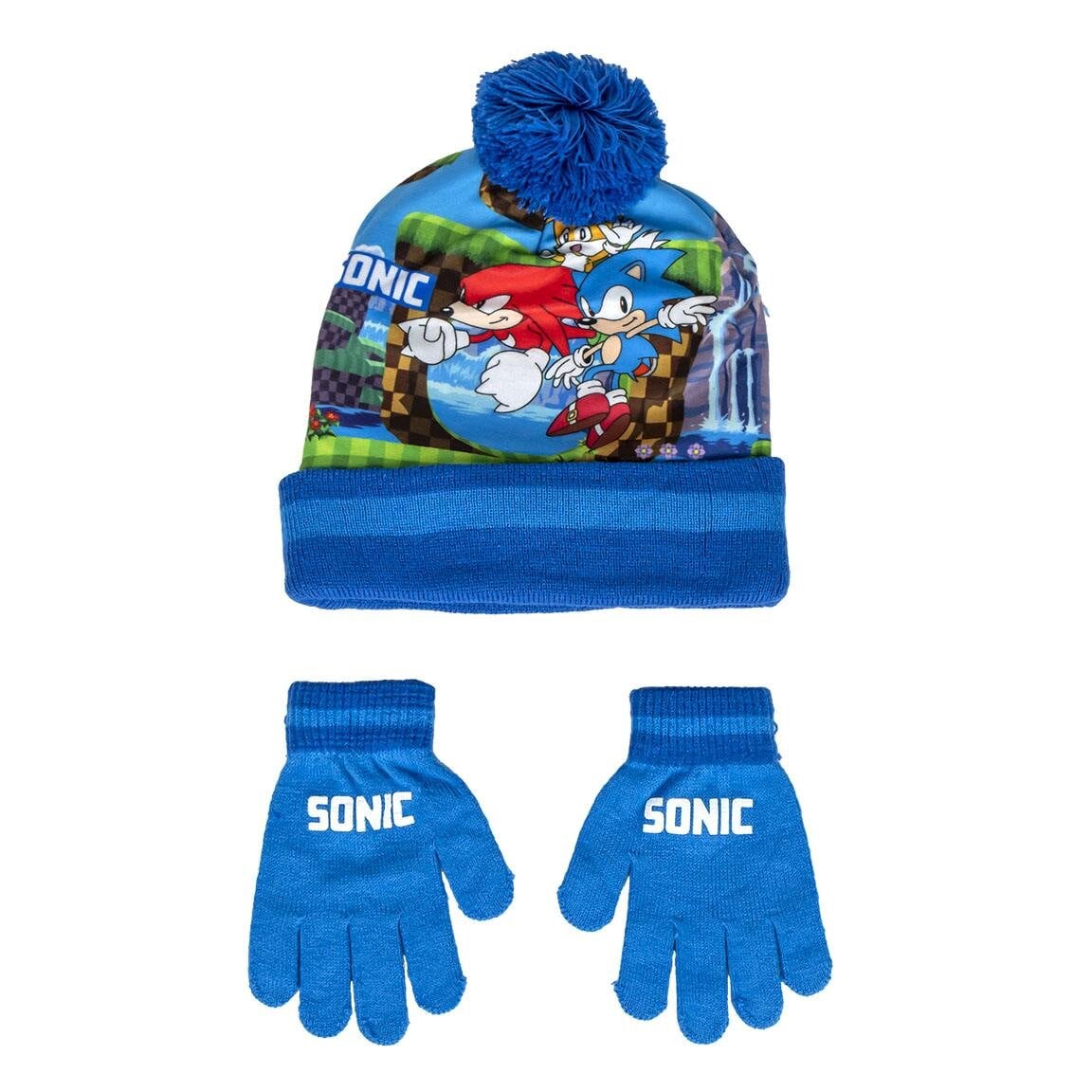 Sonic Mütze und Handschuhe