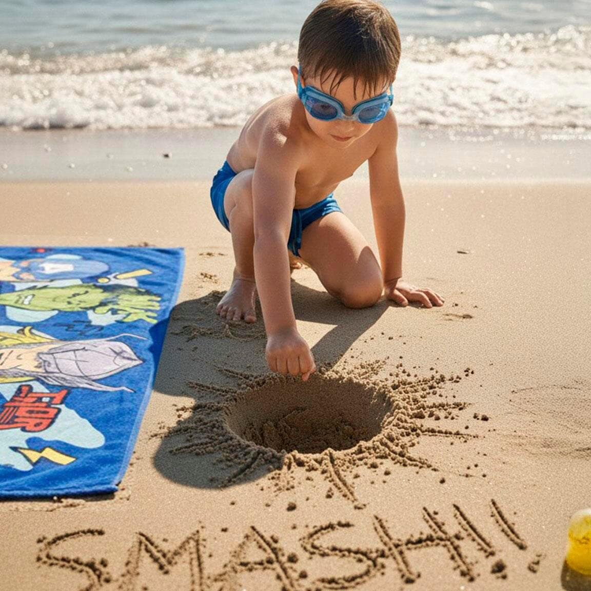 Avengers - Set mit Badetuch und Schwimmbrille