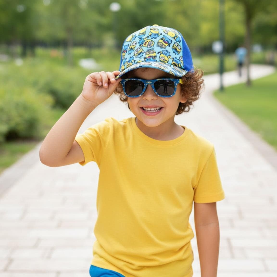 Minions - Kindercap und Sonnenbrille für Kinder
