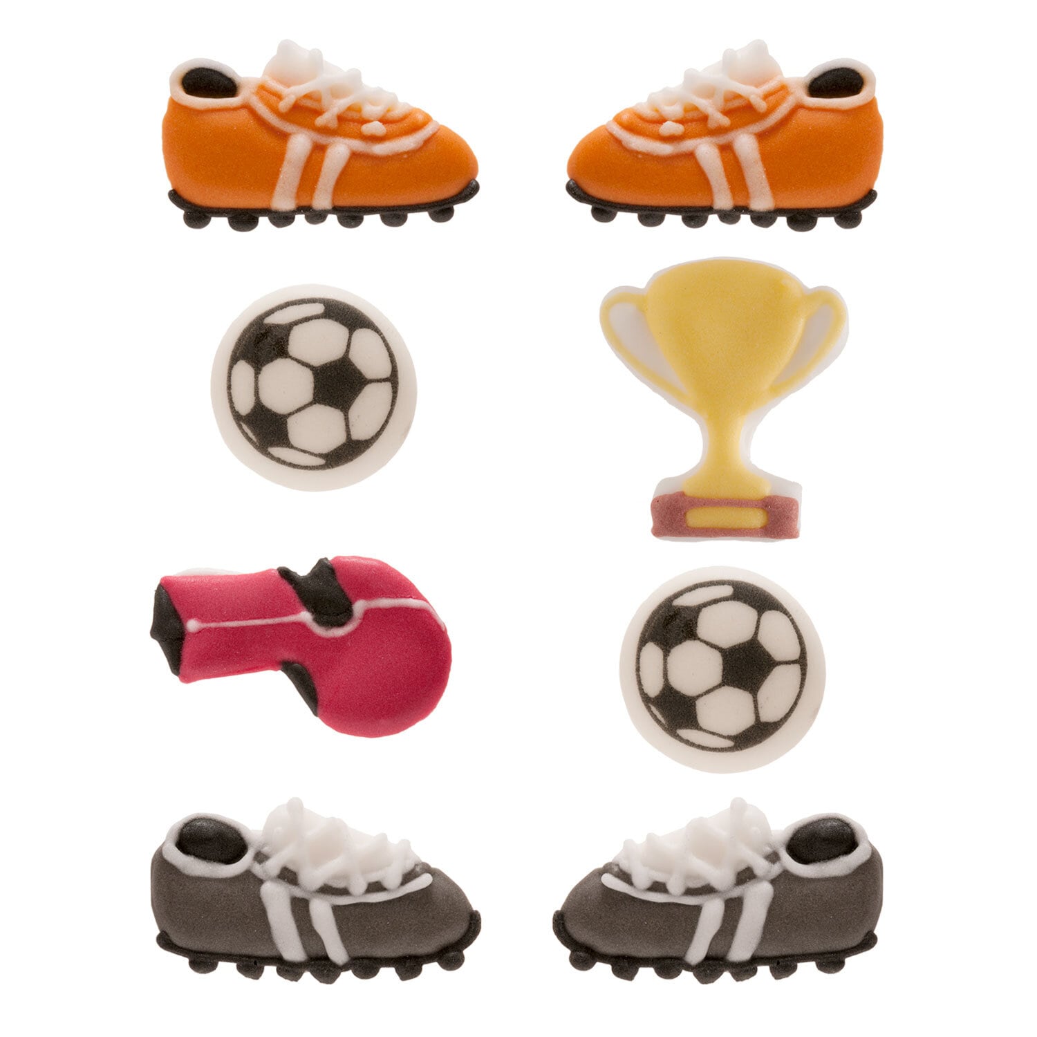 Zuckerdekorationen Fußball 8er-Pack