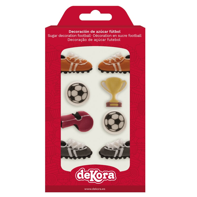 Zuckerdekorationen Fußball 8er-Pack