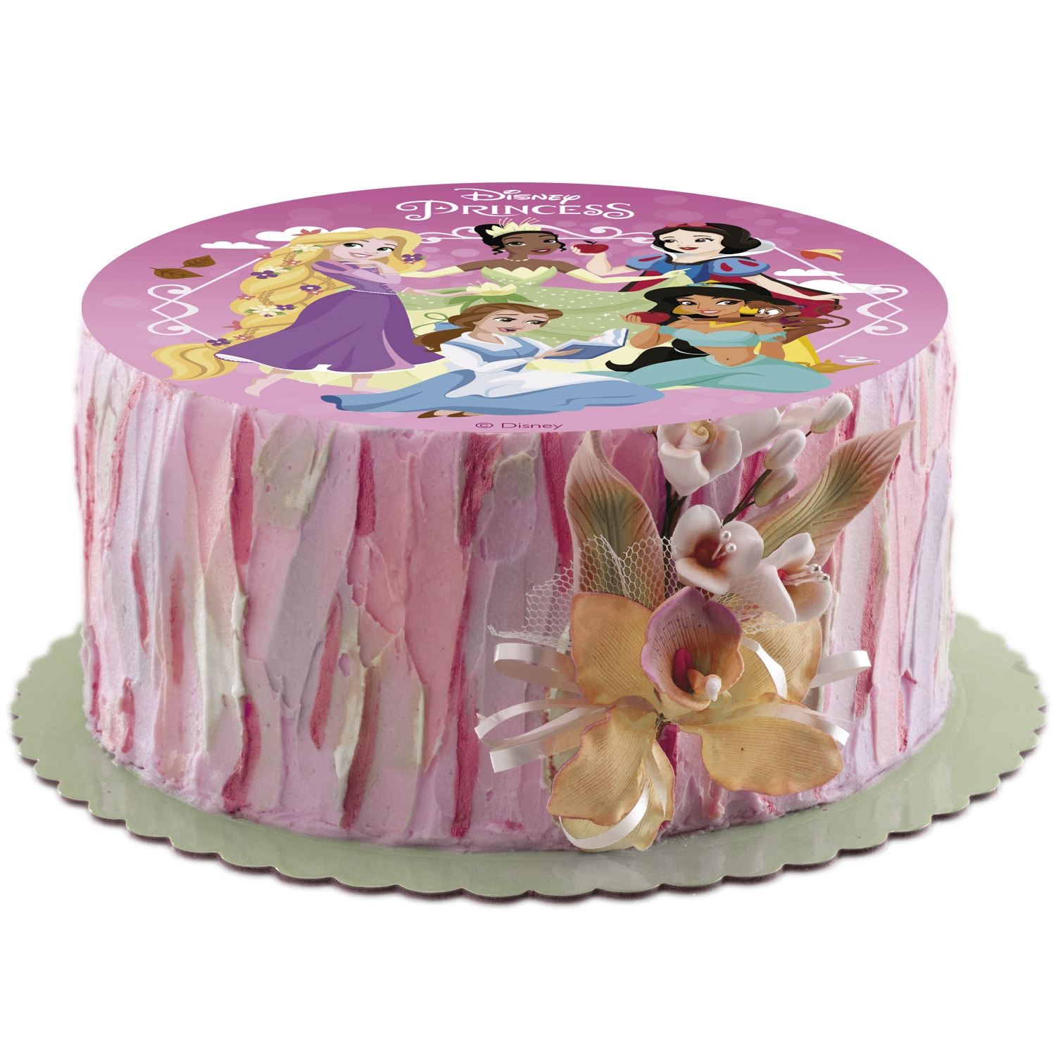 Tortenaufleger Disney Prinzessinnen - Zuckerfreier Fondant 15,5 cm