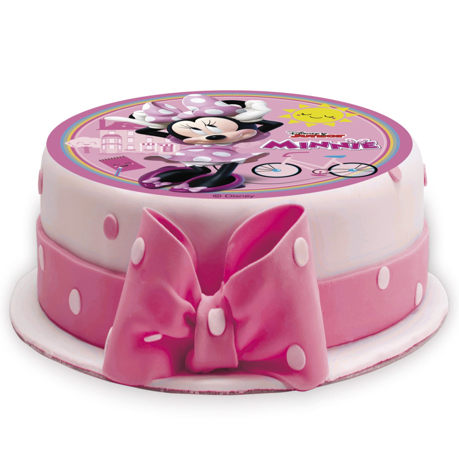 Tortenaufleger Minnie Maus - Zuckerfreier Fondant 15,5 cm