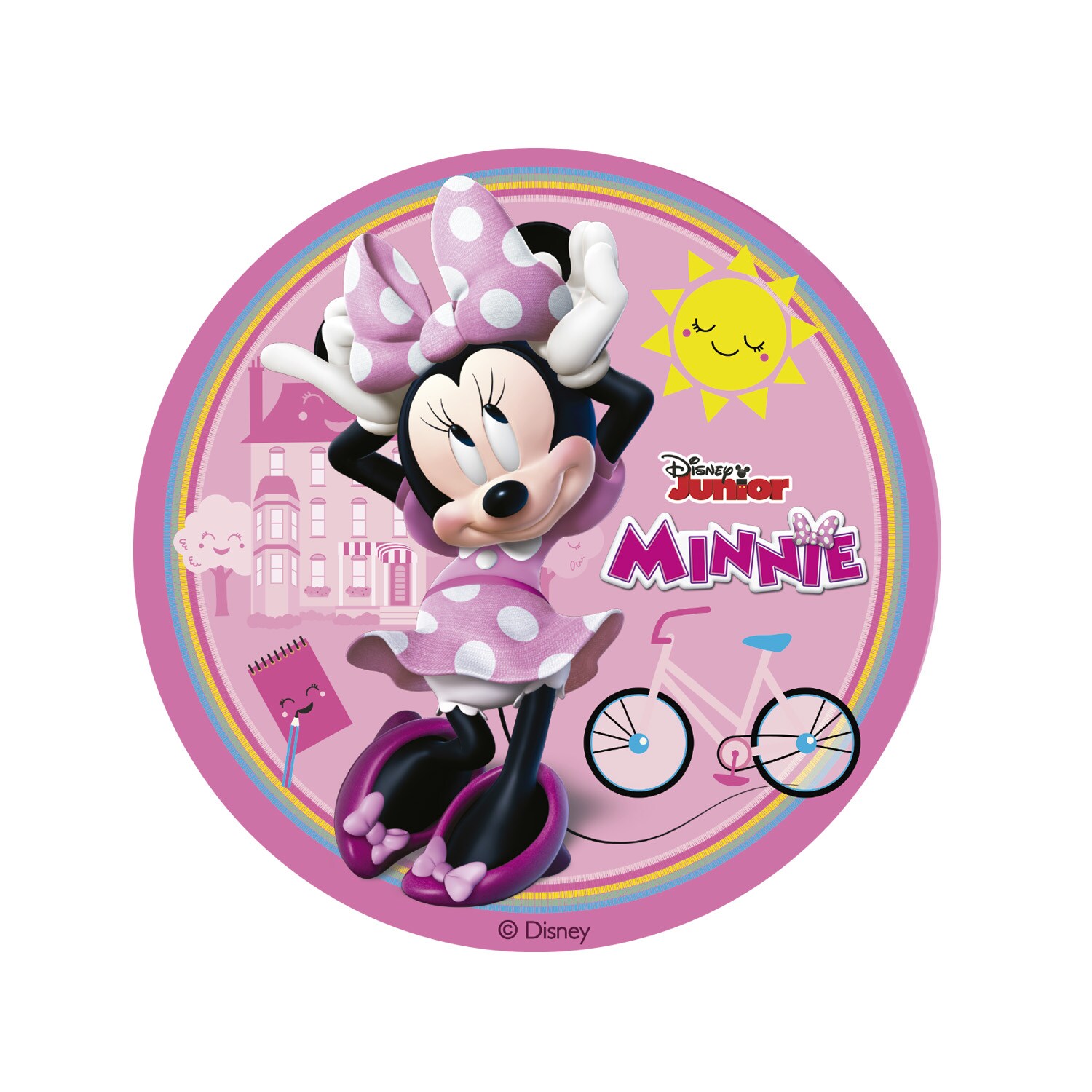 Tortenaufleger Minnie Maus - Zuckerfreier Fondant 15,5 cm