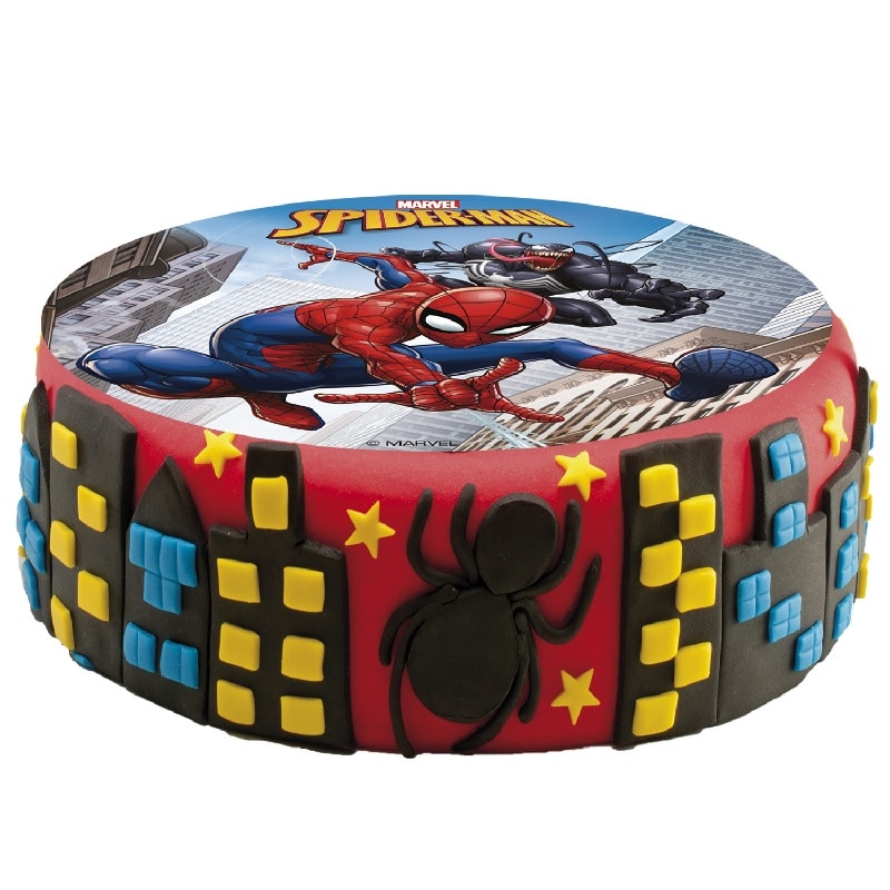 Tortenaufleger Spiderman - Zuckerfreier Fondant 15,5 cm