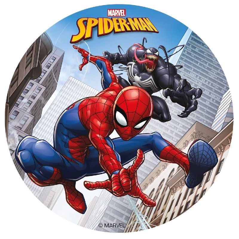 Tortenaufleger Spiderman - Zuckerfreier Fondant 15,5 cm