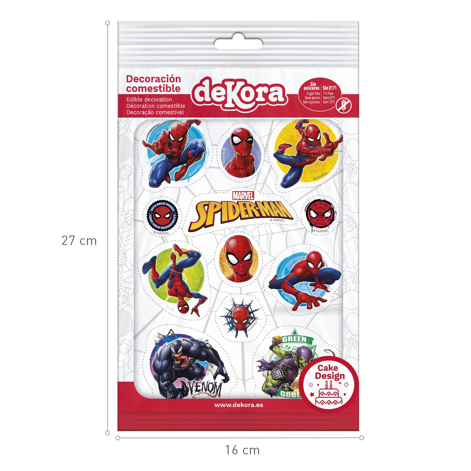 Spiderman - Muffinaufleger Fondant 12er Pack