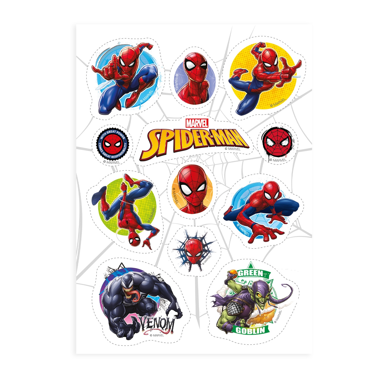 Spiderman - Muffinaufleger Fondant 12er Pack