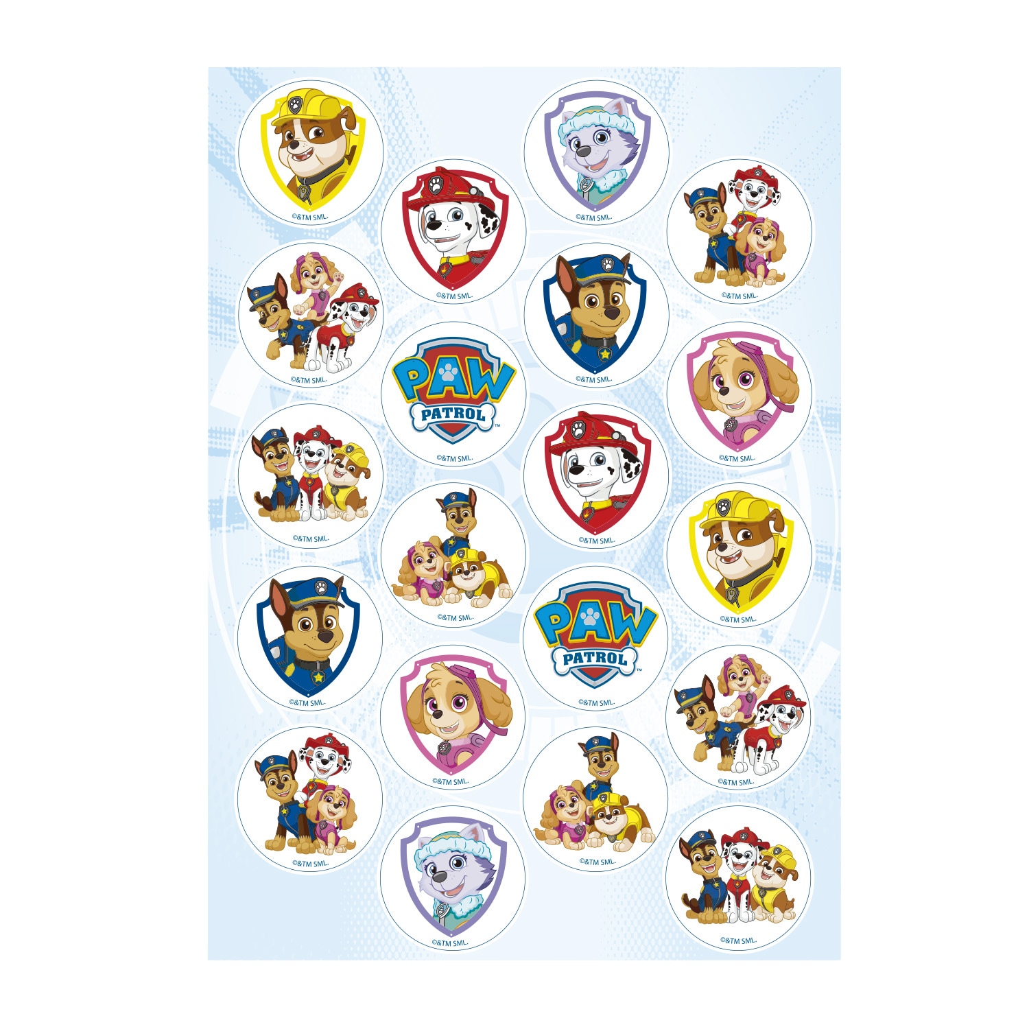 Paw Patrol - Muffinaufleger Fondant 20er Pack