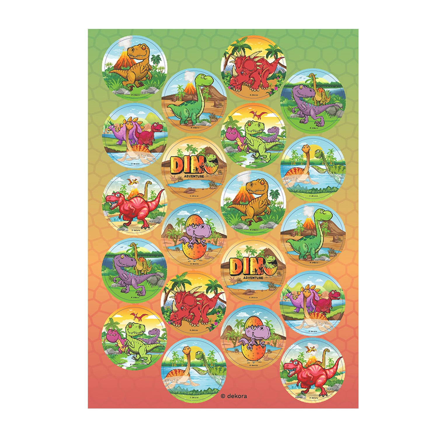 Dinosaurier - Muffinaufleger Fondant 20er-Pack