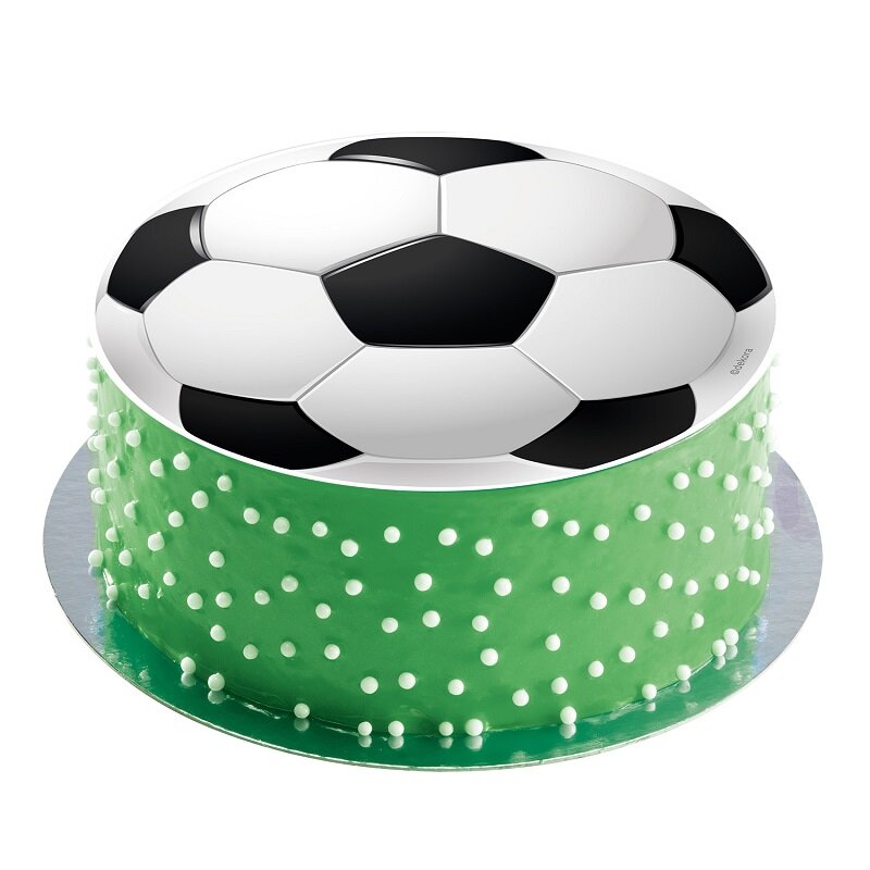 Tortenaufleger Fußball - Fondant 15,5 cm