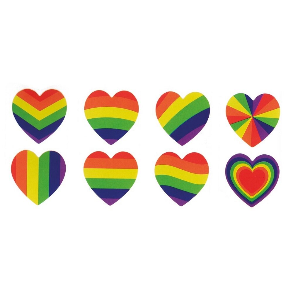 Pride Herzförmige Sticker 240er-Pack