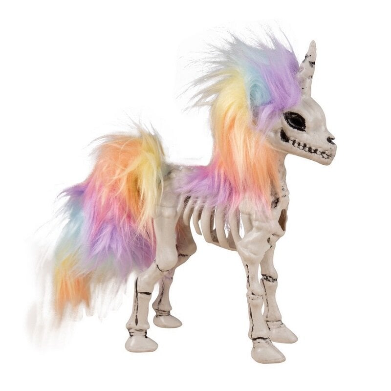Halloweendekoration Einhorn-Skelett 21 cm