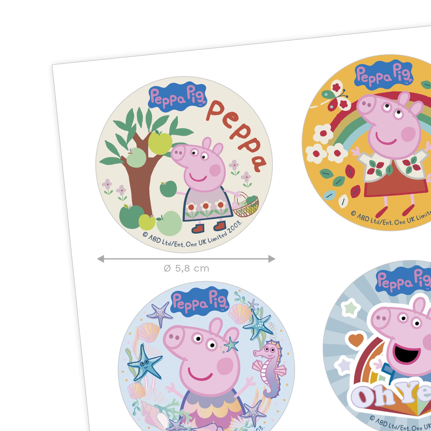 Peppa Wutz - Muffinaufleger Fondant 6er Pack