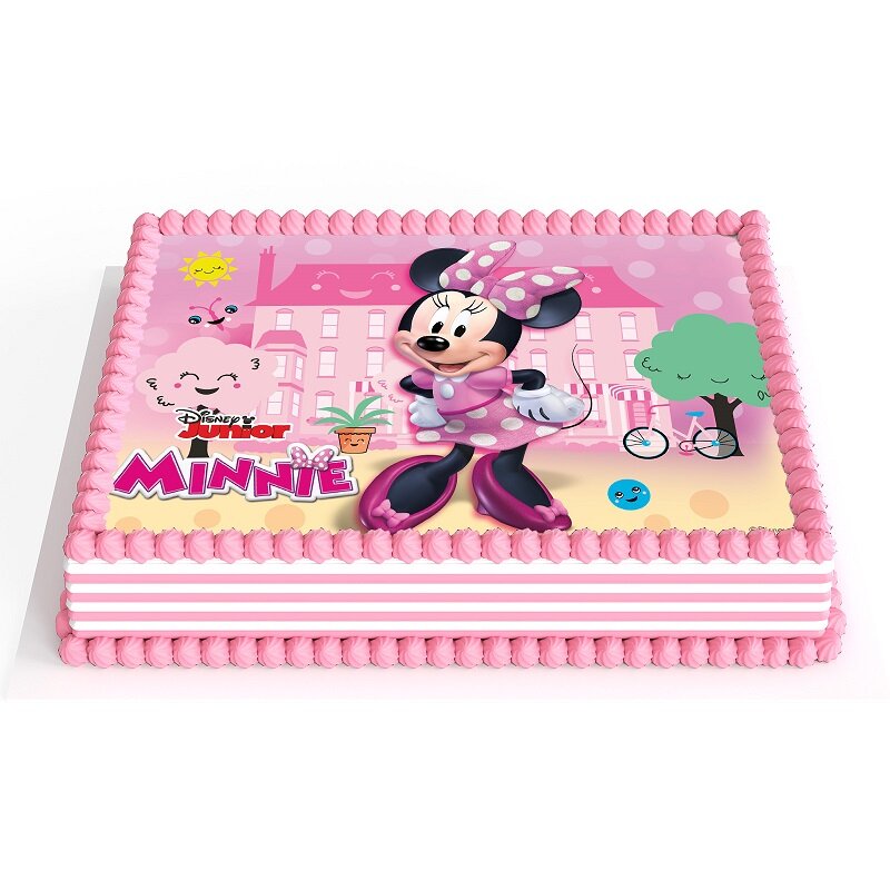 Tortenaufleger Minnie Maus - Fondant 15 x 21 cm.