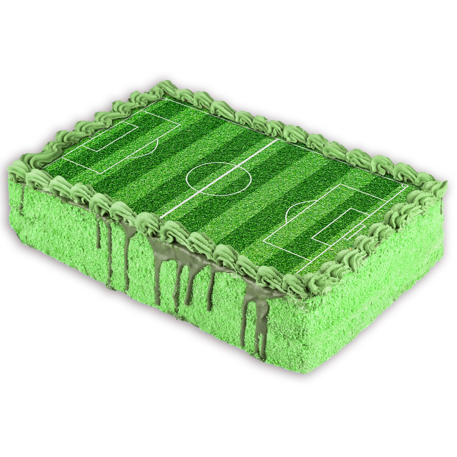 Tortenaufleger Fußballfeld - Fondant 15 x 21 cm