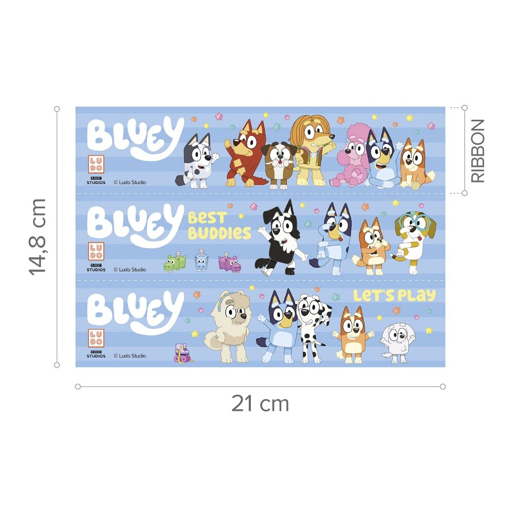 Bluey Tortendekorband Fondant