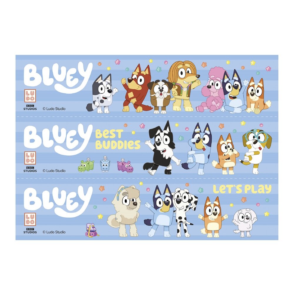Bluey Tortendekorband Fondant