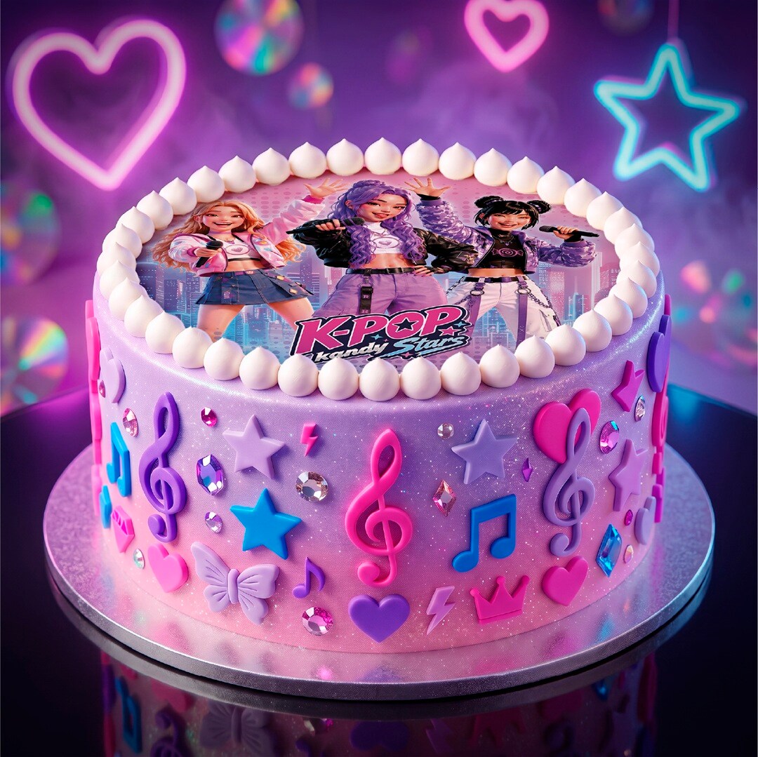 K-Pop Tortenaufleger Fondant 20 cm