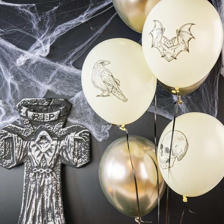 Halloween Luftballons Creepy Curiosities 6er-Pack