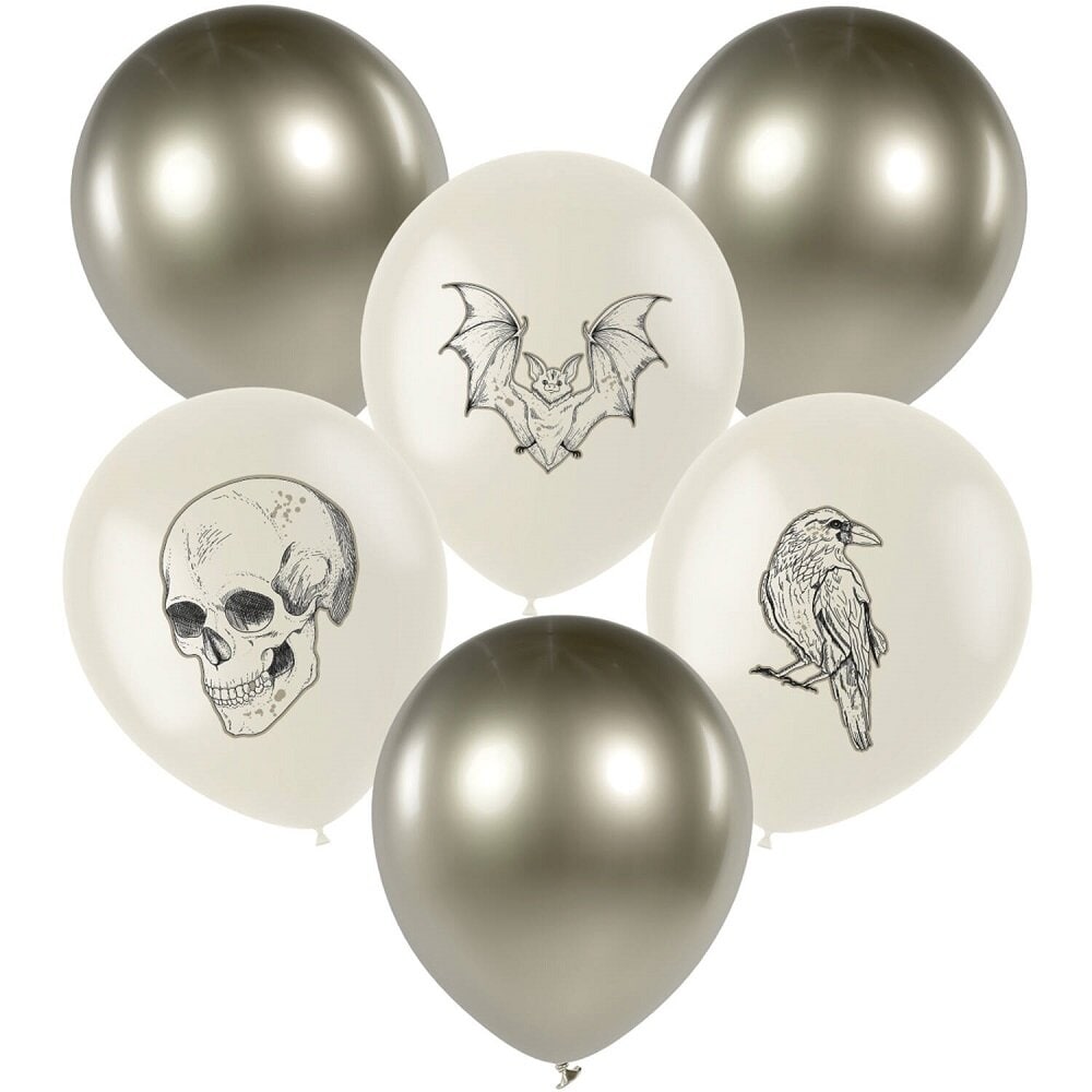 Halloween Luftballons Creepy Curiosities 6er-Pack